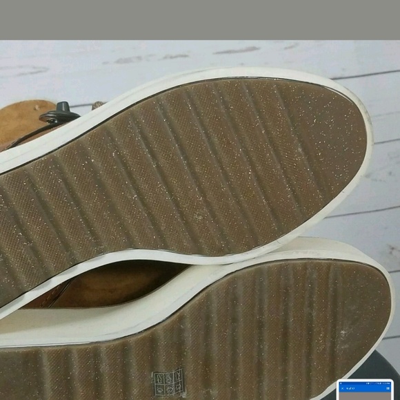 Coach 9.5 Saddle Natural Urban Hiker Wedge Boots - Picture 8 of 8